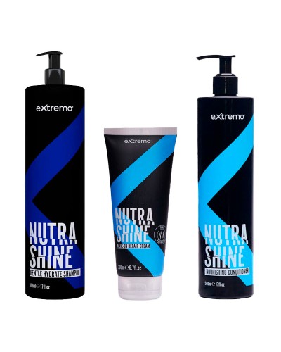 Набір Extremo Nutra Shine шампунь, кондиціонер, крем для делікатного очищення та живлення волоося (EX241/EX240/EX242) 