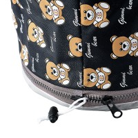 Електрична вінілова термошапка (сушуар) для масок, ламінування та лікування волосся (чорна з ведмедиками)