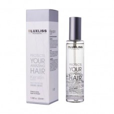 Кератиновий спрей блиск для волосся Luxliss keratin heat protecting shine mist (50 мл)