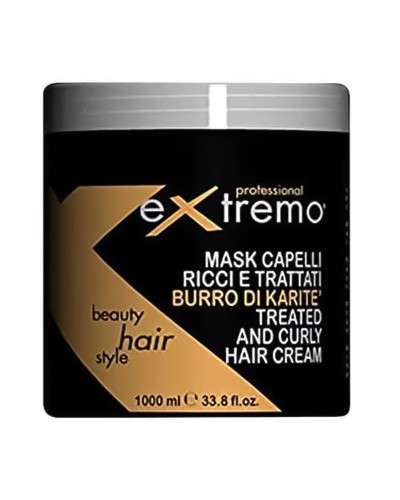 Маска Extremo Treated and Curly Hair Cream для пошкодженого та кучерявого волосся з олією каріте (EX409)