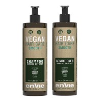 Розгладжуючий набір Envie Vegan Smooth Bamboo Extract шампунь та кондиціонер для волосся з екстрактом бамбука 2х250 розлив