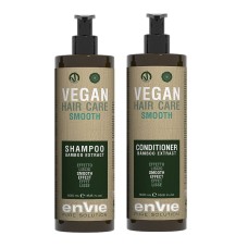 Розгладжуючий набір Envie Vegan Smooth Bamboo Extract шампунь та кондиціонер для волосся з екстрактом бамбука 2х250 розлив