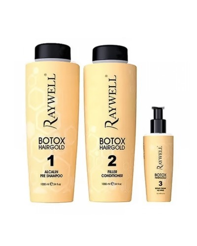 Набір для відновлення волосся Raywell Botоx Hairgold Kit 1000 мл + 1000 мл + 150 мл