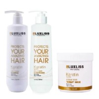 Серія Luxliss keratin smoothing Daily care (шампунь 500 мл, кондиціонер 500 мл, маска 400 мл) 