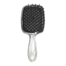 Janeke Продувная широкая расческа для укладки волос и сушки феном Superbrush Plus Hollow Comb прозрачная ручка