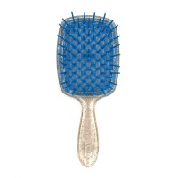 Janeke Продувний гребінець для укладання та сушіння феном Superbrush Plus Hollow Comb прозора з блискітками ручка