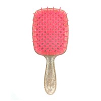 Janeke Продувний гребінець для укладання та сушіння феном Superbrush Plus Hollow Comb прозора з блискітками ручка