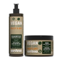 Набор Envie Vegan Frizzy and Dry Linum Seed Extract шампунь и маска для сухих и вьющихся волос (заводские)