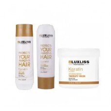 Набір Luxliss keratin smoothing Daily care (шампунь 250 мл, кондиціонер 200 мл, маска 400 мл) 