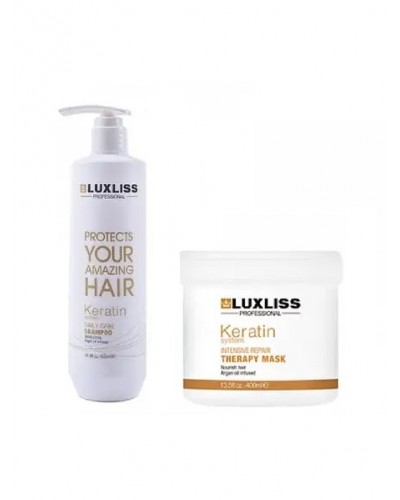 Серія Luxliss keratin smoothing Daily care (шампунь 500 мл, маска 400 мл) 