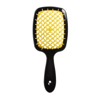 Janeke Продувний широкий гребінець для укладання волосся та сушіння феном Superbrush Plus Hollow Comb чорна ручка