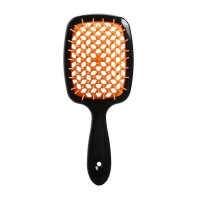 Janeke Продувний широкий гребінець для укладання волосся та сушіння феном Superbrush Plus Hollow Comb чорна ручка