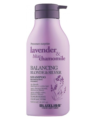 Шампунь Luxliss Balancing Blonde & Silver Shampoo для блонду, освітленого або сивого волосся 