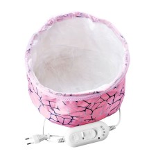 Електрична вінілова термошапка (сушуар) для масок, ламінування та лікування волосся (рожева з павутинкою)