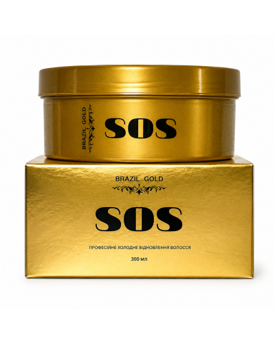 Маска-реконструктор Brazil Gold SOS для відновлення волосся, 300 мл