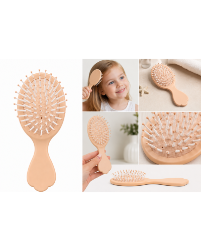 Массажная щетка MyCosmetics детская для волос, 15 см, бежевая Массажная щетка MyCosmetics детская для волос, 15 см, бежевая