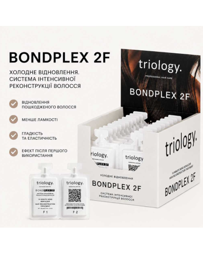 Холодное восстановление. Система интенсивной реконструкции волос BONDPLEX 2F triology, 15 мл / 20 шт