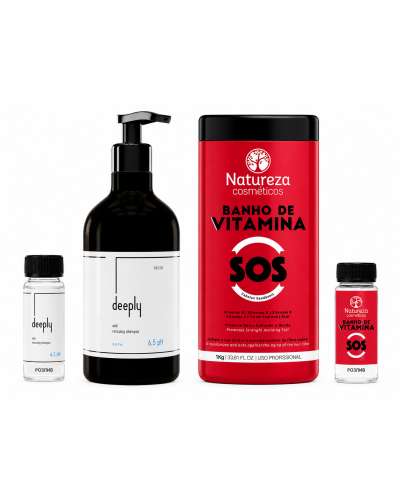 Набір ботексу для відновлення волосся NATUREZA SOS Banho de VITAMINA, 30/50 г (розлив)