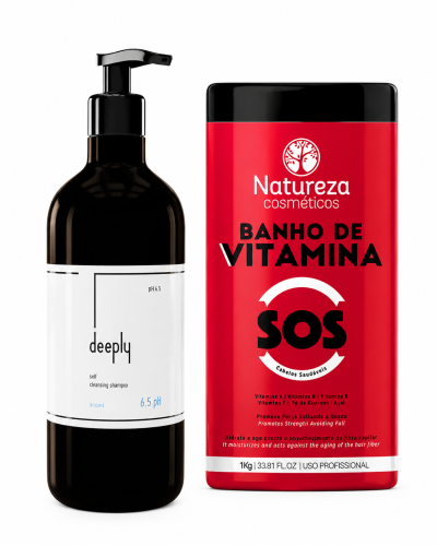 Набір ботексу для відновлення волосся NATUREZA SOS Banho de VITAMINA, 30/50 г (розлив)