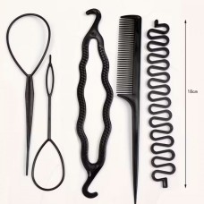 Набор Hair Styling Set для создания причесок и плетения волос, 6 в 1