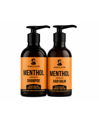 Набор Menthol Barber Blend DUO для жирной кожи головы и волос, склонных к перхоти, 500/300 мл