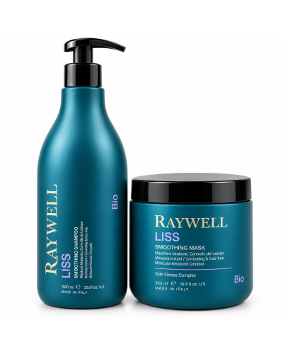 Набор Raywell B.io LISS Smoothing DUO шампунь и маска для разглаживания пушистых волос, 1000+500 мл
