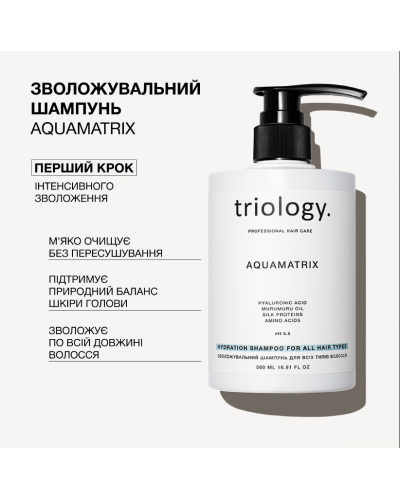 Набор DUO Triology AquaMatrix для глубокого увлажнения волос, 500//200 мл