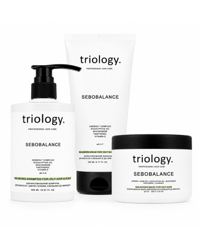 Triology Sebobalance TRIO — профессиональный набор для жирной кожи головы и волос, склонных к быстрому загрязнению