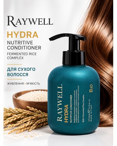 RAYWELL B.IO HYDRA Nutritive Conditioner — питательный кондиционер для увлажнения и мягкости волос с Fermented Rice Complex RR679, 275 мл