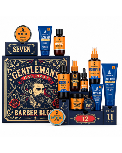Подарунковий чоловічый набір адвент календар Gentleman’s Calendar Barber Blend, 12 засобів