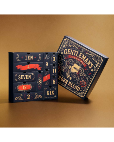 Подарунковий чоловічый набір адвент календар Gentleman’s Calendar Barber Blend, 12 засобів Подарунковий чоловічый набір адвент календар Gentleman’s Calendar Barber Blend, 12 засобів