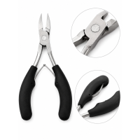 Профессиональные кусачки для педикюра Beauty Tools лезвие 18 мм, прорезиненные ручки, черные