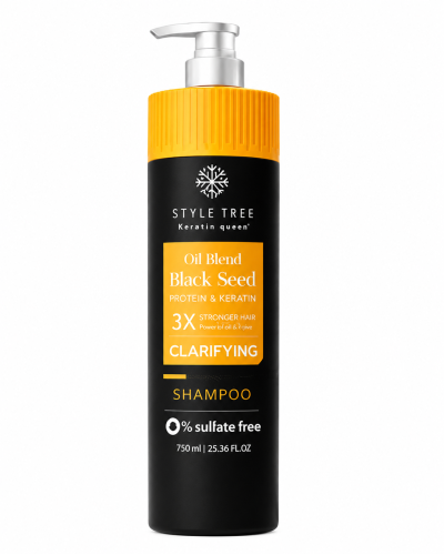 Шампунь безсульфатний Keratine Queen для жирного волосся з олією чорного кмину, 750 мл
