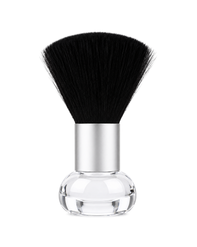 Щетка-сметка Beauty Tool волос с шеи после стрижки для парикмахера барбера с прозрачным держателем, 10х5 см