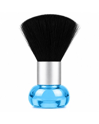 Щетка-сметка Beauty Tool волос с шеи после стрижки для парикмахера барбера с прозрачным держателем, 10х5 см