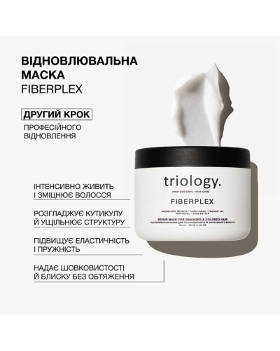 Відновлювальна маска Fiberplex Triology для пошкодженого та фарбованого волосся, 330 мл Відновлювальна маска Fiberplex Triology для пошкодженого та фарбованого волосся, 330 мл