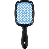 Janeke original Продувний широкий гребінець для укладання волосся та сушіння феном Superbrush, чорний