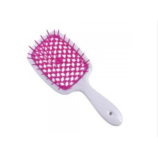 Janeke original Продувний широкий гребінець для укладання волосся та сушіння феном Superbrush, білий