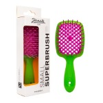 Janeke Superbrush small original Продувний широкий гребінець для укладання волосся та сушіння феном, салатовий