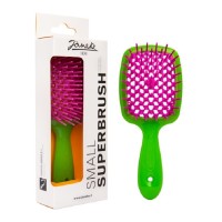 Janeke Superbrush small original Продувний широкий гребінець для укладання волосся та сушіння феном, салатовий