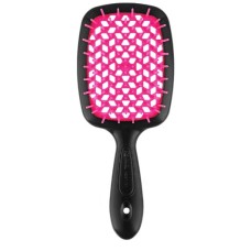 Janeke Superbrush small original Продувний широкий гребінець для укладання волосся та сушіння феном, чорний