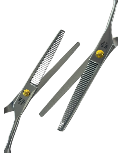 Филировочные ножницы ESTET 6.0 серебро — комфорт и точность в каждом движении