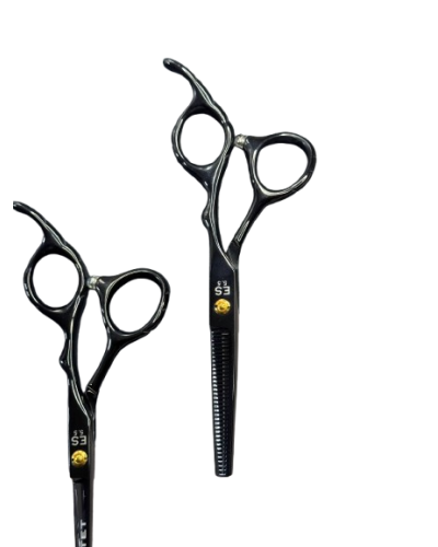 Филировочные ножницы ESTET 5.5 черные — комфорт и точность в каждом движении