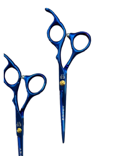 Ножиці перукарські Estet сині— професійний інструмент для точної стрижки 6,0
