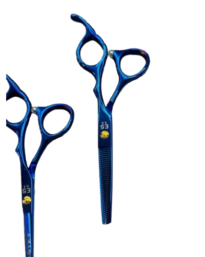 Филировочные ножницы ESTET 5.5 синие — комфорт и точность в каждом движении