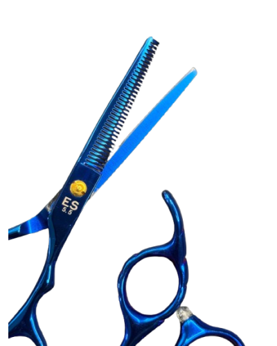 Филировочные ножницы ESTET 5.5 синие — комфорт и точность в каждом движении