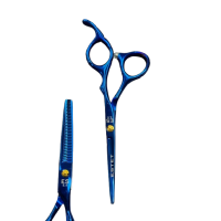 Перукарські ножиці для стрижки ESTET сині, 5,5