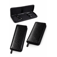 Чехол с узором для 2-х парикмахерских ножниц ESTET, черная капля