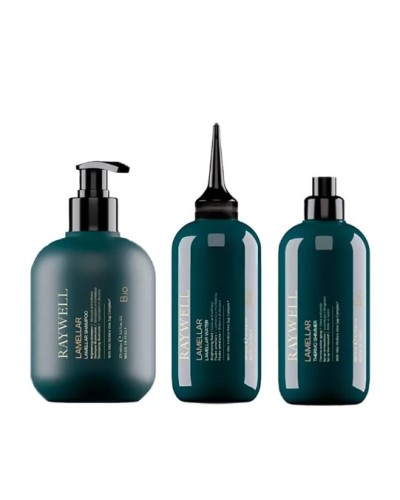 Набір Raywell BIO Lamellar шампунь ламеллярний, вода, спрей для інтенсивного блиску і зволоження волосся (RR601/RR603/RR604), 275+200+200 мл