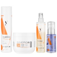 Набор Y1 Sinergy шампунь, маска, спрей и флюид для увлажнения сухих волос, 250/500/200/60 мл
